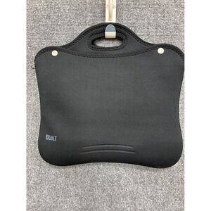 BUILT NY Black Neoprene Laptop Sleeve Case with Handle Water Resistant Zipper